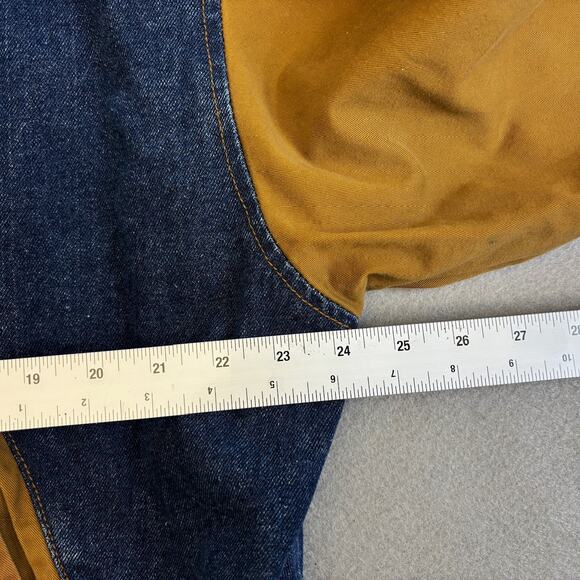 Vtg Dunbrooke Gatorade Varsity Jacket Mens XL Blue Jean Tan Denim Snap Closure - Picture 5 of 8